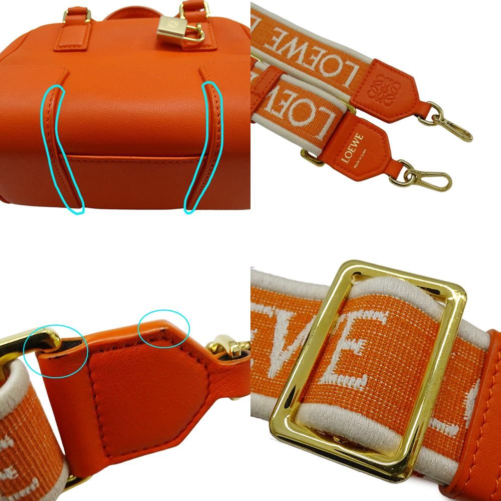 ロエベ LOEWE ショルダーストラップ　ロゴ　ブラウン　オレンジ　レザー 楽天市場】ショルダーストラップ（ブランドロエベ）（バッグ