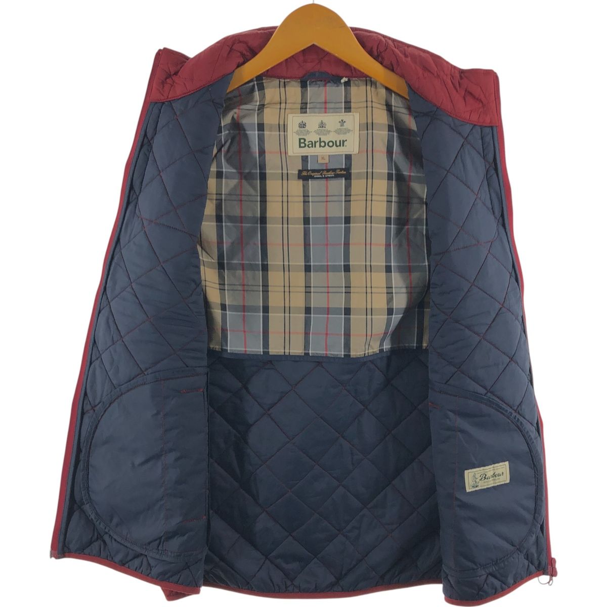 バブアー Barbour キルティング　ベスト　古着 古着 バブアー Barbour 中綿入り キルティングベスト メンズXL