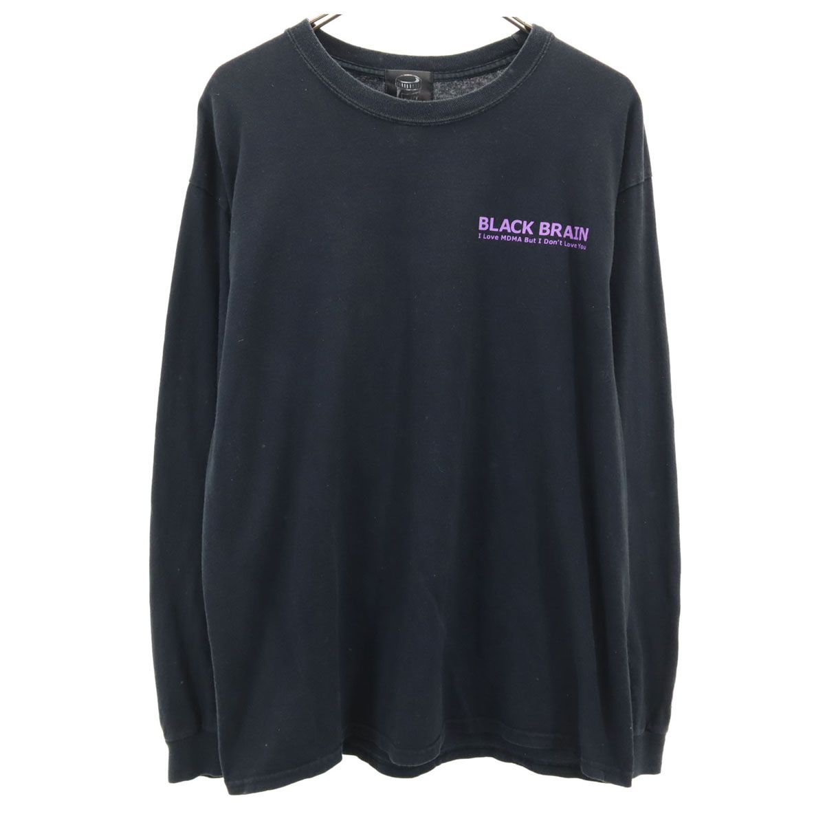 BLACK BRAIN ブラックブレイン 長袖 Tシャツ L ブラック ロンT メンズ 