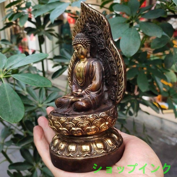仏教美術 仏像 小仏像 釈迦像 禅意茶卓坐仏 工芸品 置物 銅製 仏教美術 仏像 釈迦仏像 小仏像 銅製 銅器 - メルカリ