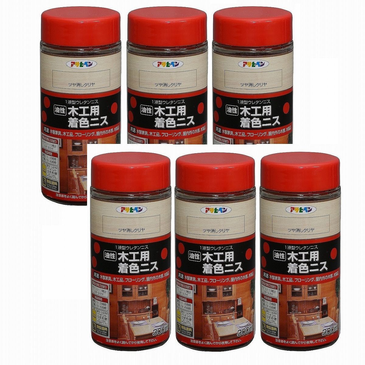 アサヒペン 水性ニス ０．７Ｌ 透明（クリヤ） ６缶セット : アサヒペン 水性ウレタンニス ０．７Ｌ 透明（クリヤ