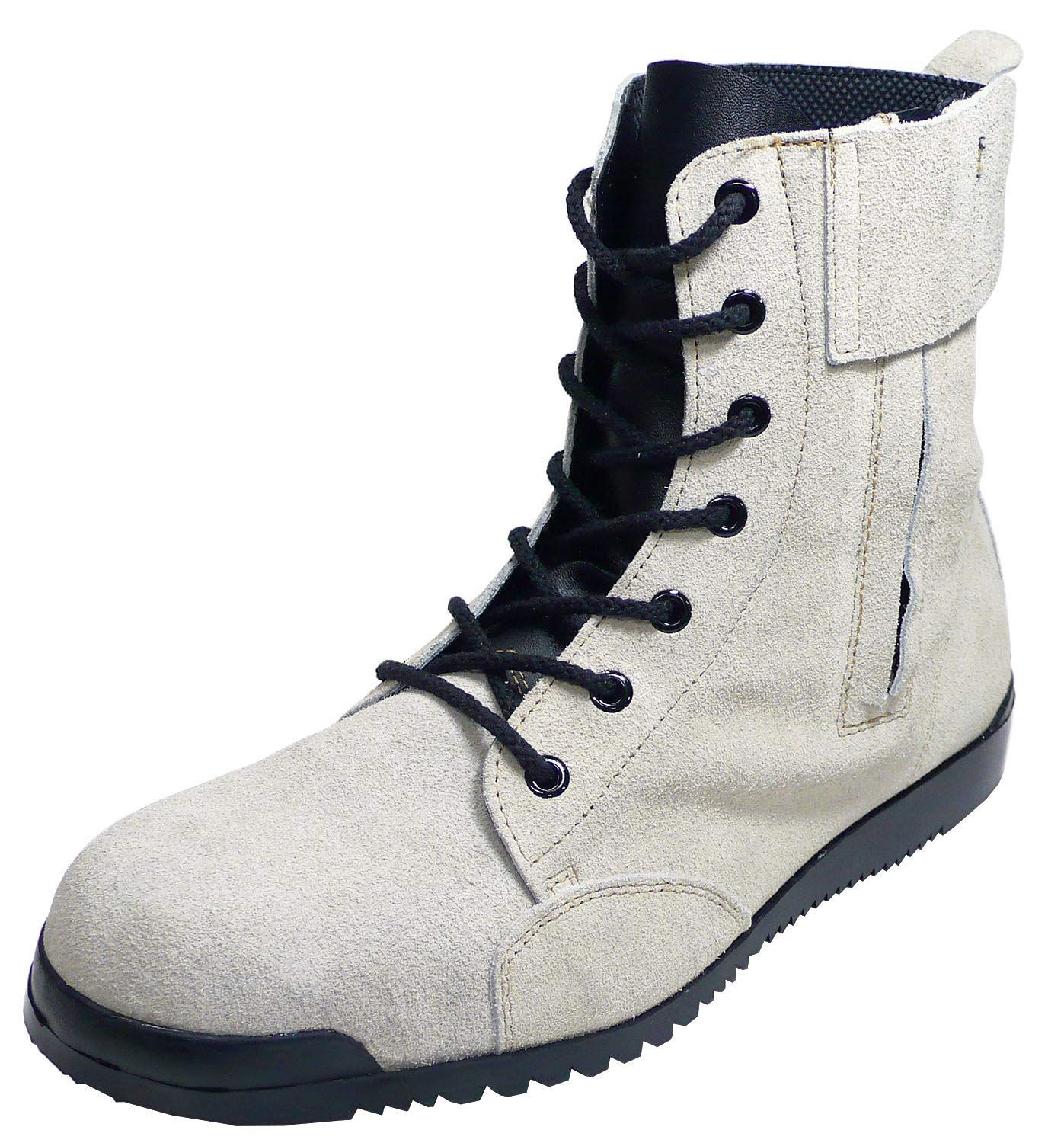 ノサックス みやじま鳶安全靴 踏み抜き防止鉄板入 JIS規格品 八分丈 Nosacks (25.5cm, 墨黒(チャコールグレー)) ノサックス] みやじま鳶安全靴 踏み抜き防止鉄板入 JIS規格品 八分丈