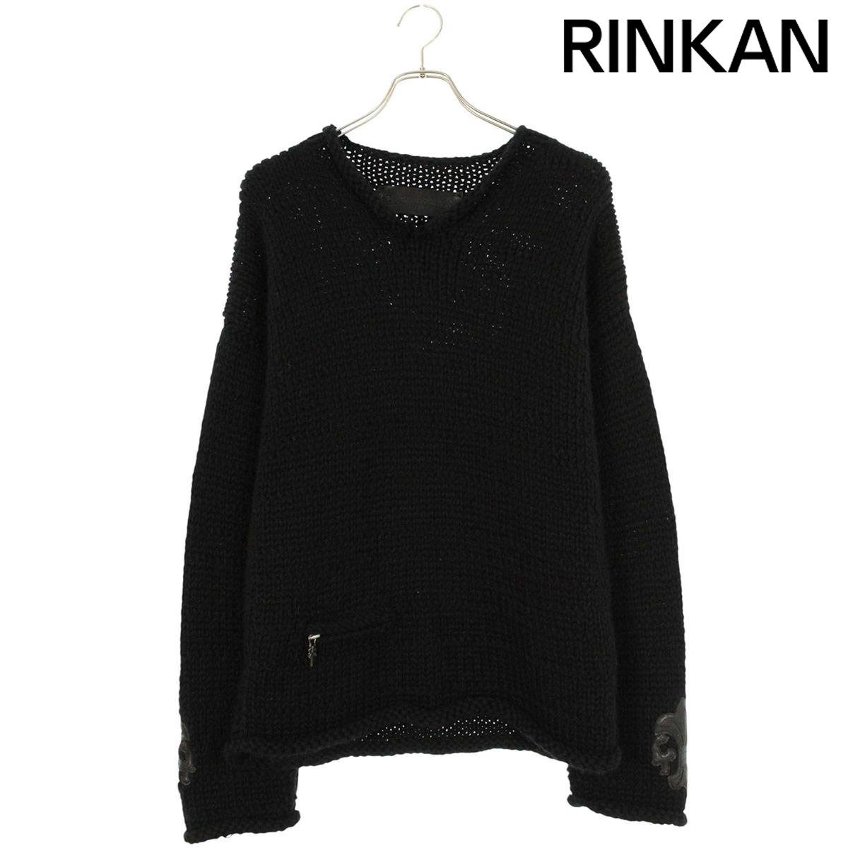 クロムハーツ BSフレアレザーパッチローゲージニット メンズ M - メルカリ 