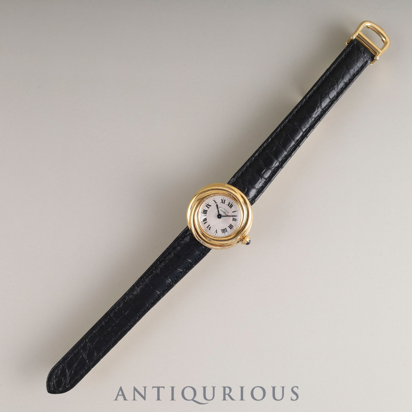 Cartier マストトリニティ　クォーツ カルティエ マストトリニティ 2735 クォーツ Cal.157 SV925 革