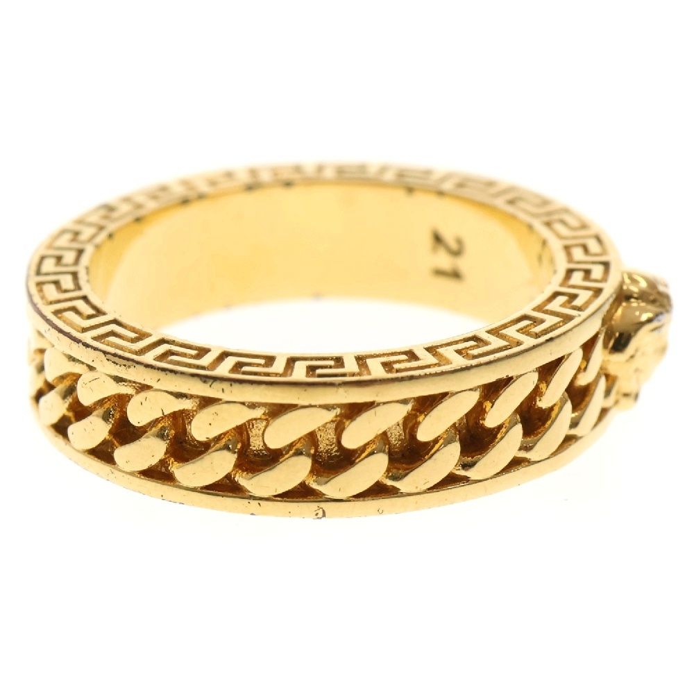 VERSACE ヴェルサーチ リング メデューサ ゴールドカラー　約21号 ヴェルサーチ VERSACE メデューサリング ゴールド サイズ：21 VERSACE