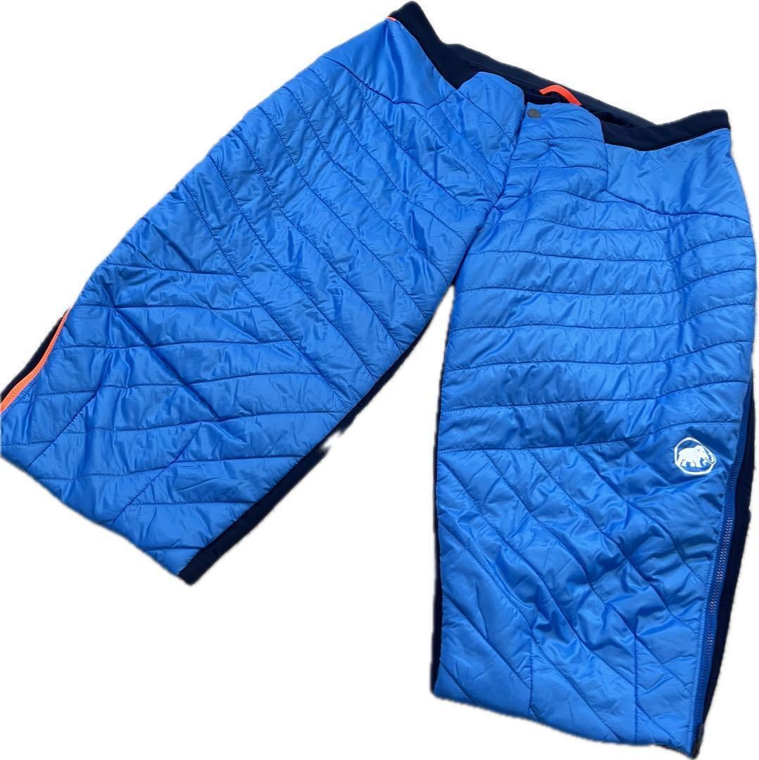MAMMUT Aenergy Insulated Shorts Men マムート ハーフパンツ XXL 中綿 フルジップ ブルー 登山 トレッキング アウトドア