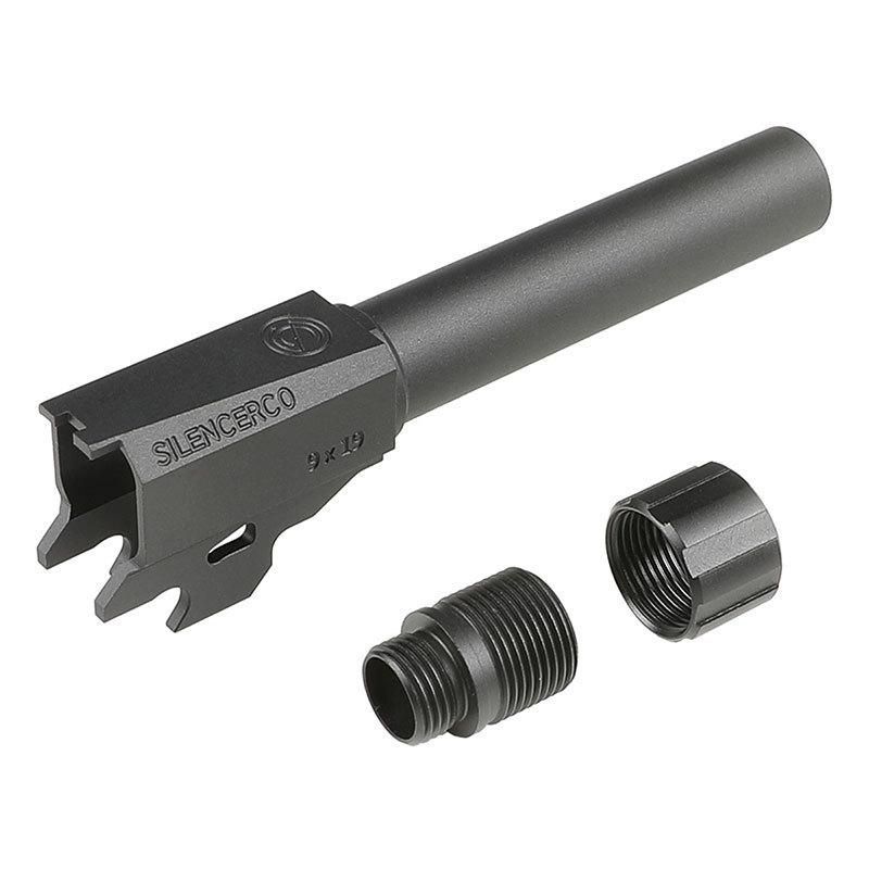 C&C TAC M18用 SilencerCoタイプ アルミアウターバレル C&C Tac SilencerCo タイプ アルミアウターバレル BK (SIG(VFC
