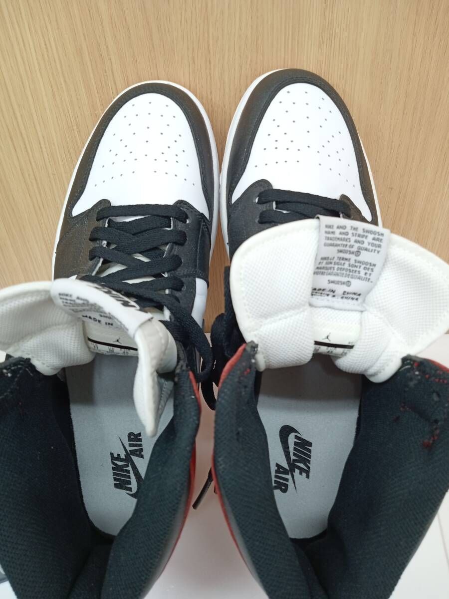 美品 Nike ナイキ Air Jordan 1 Retro High OG Black Toe 2013 エアジョーダン1 レトロ  555088-184 箱 替え紐あり 29 レッド 通年