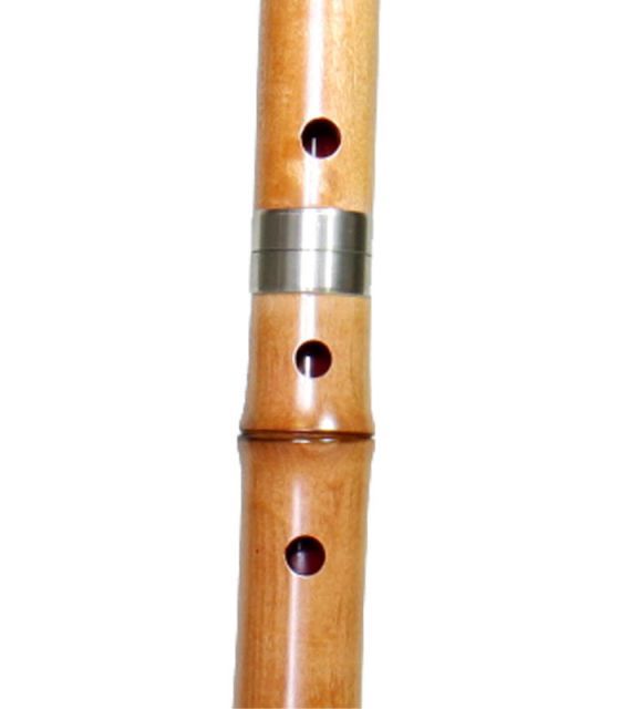 蝴蝶宝 尺八 楓 曲管 節あり 継ぎ手あり 小根付 2尺3寸正律管 0152H