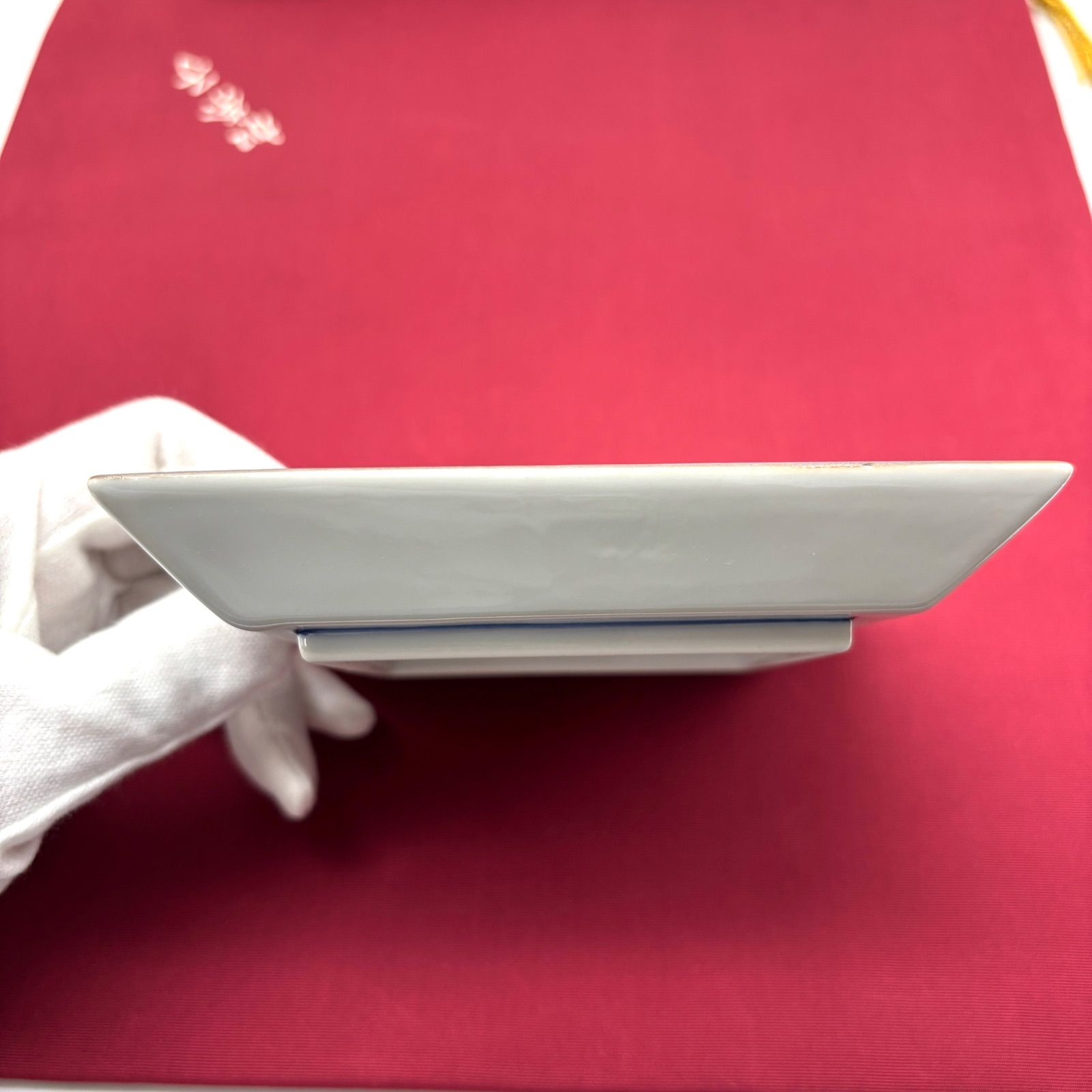 ⭐️ 九谷焼 青郊窯 赤かぶ 7号 正角皿揃 5客 未使用品 ⭐️ ⭐️ 九谷焼 青郊窯 赤かぶ 7号 正角皿揃 5客 未使用品 ⭐️の