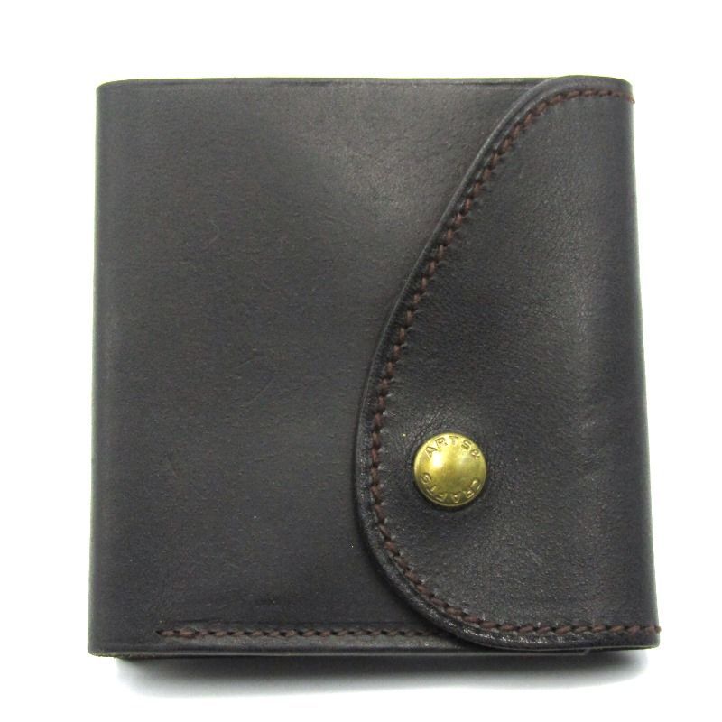 ARTS&CRAFTS アーツアンドクラフツ 二つ折り財布 ELBAMATT TRIFOLD WALLET バケッタレザー ELBAMATT テンペスティ社 ネイビー  24003294