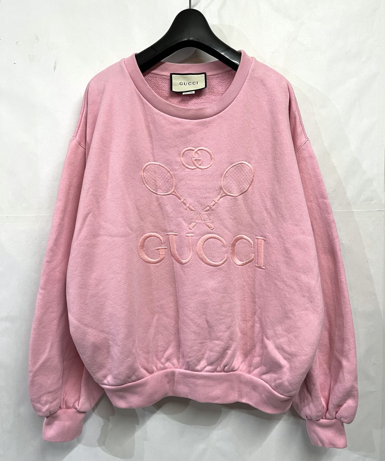イタリア製 GUCCI ｜グッチ Tennis Embroidery Crew テニス 刺繍