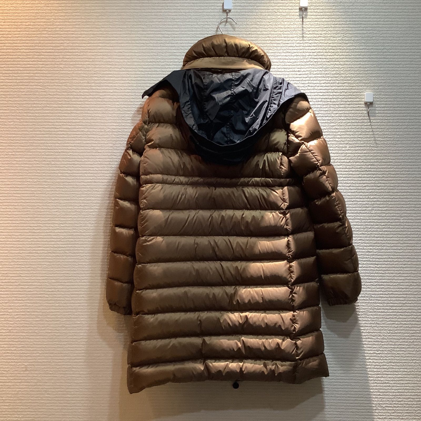 モンクレール MONCLER フレアー ダウンコート ベージュゴールド