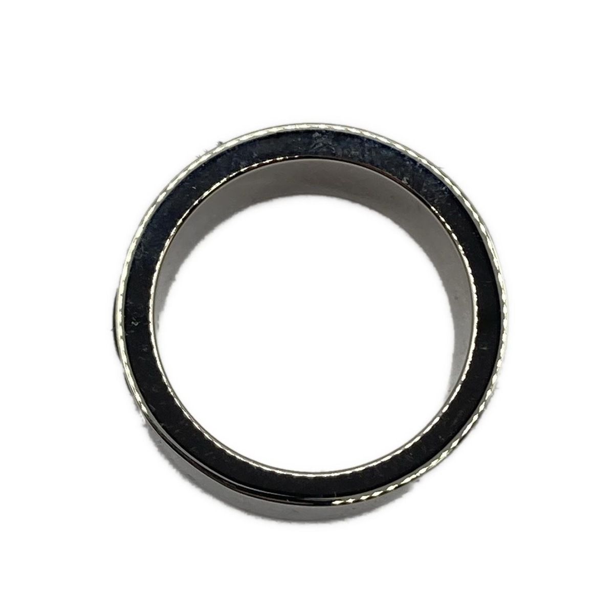 FENDI(フェンディ) リング美品 セレリアリング レザー シルバー×黒  