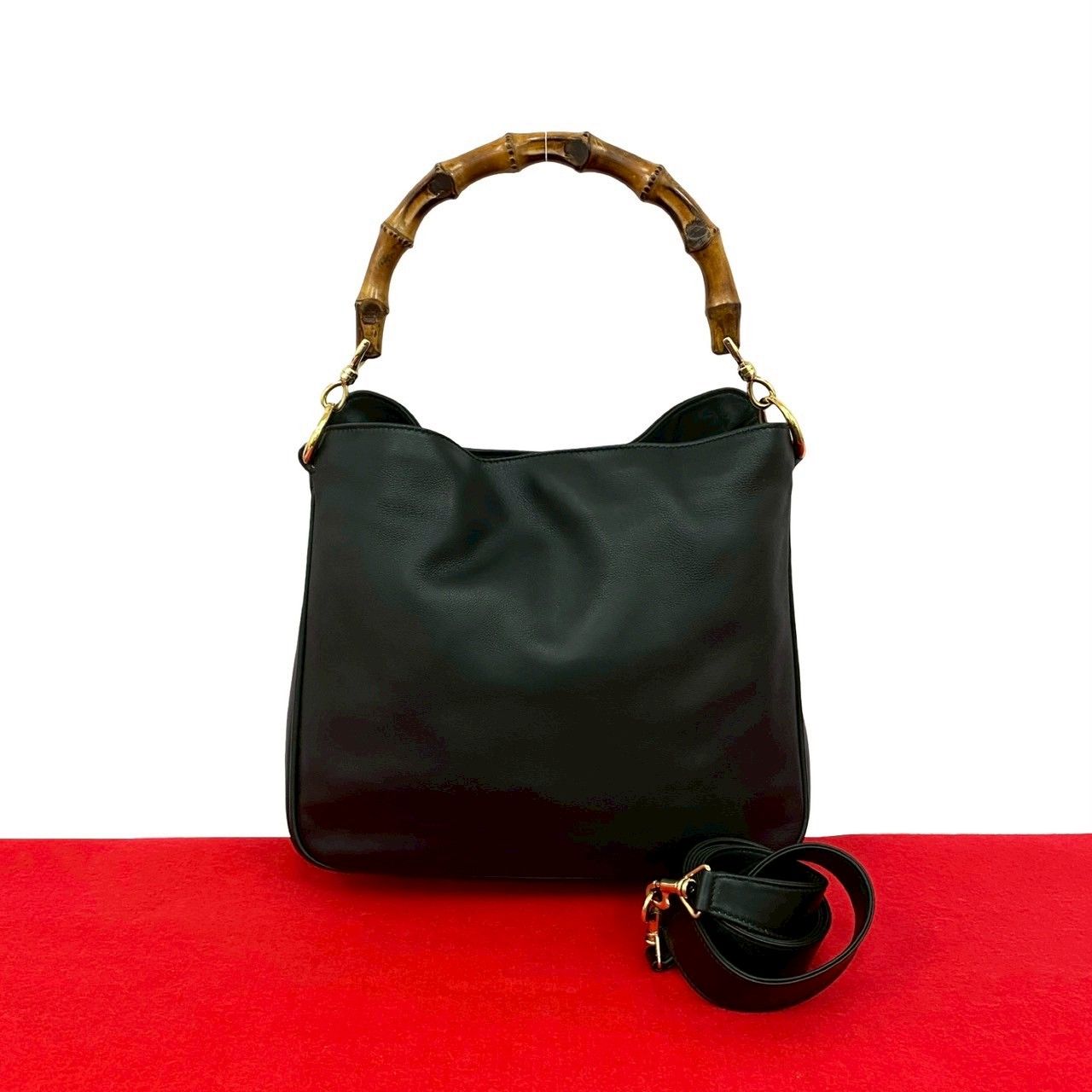 極 美品 GUCCI 袋付 オールドグッチ バンブー 2way ハンドバッグ 極 美品 GUCCI グッチ オールドグッチ ヴィンテージ バンブー