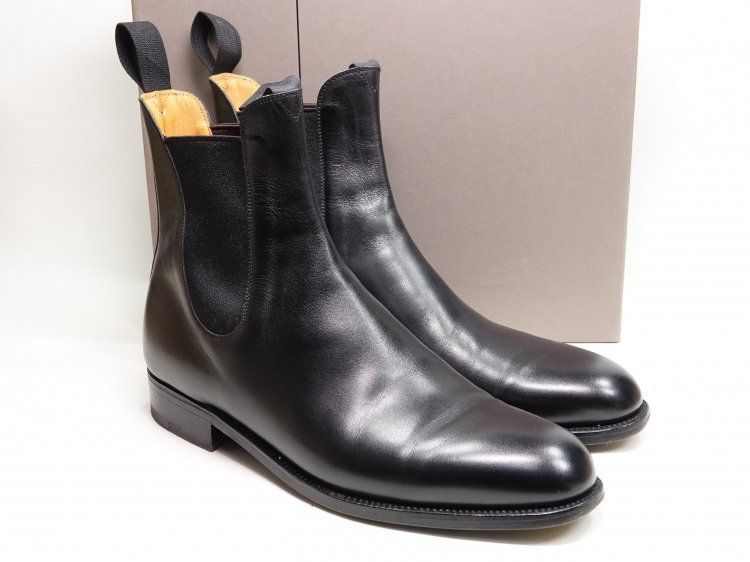JMウエストン サイドゴアブーツ チェルシーブーツ ブラック カーフ サイズ7Ｈ J.M.WESTON ジェイエムウエストン 705 チェルシーブーツ
