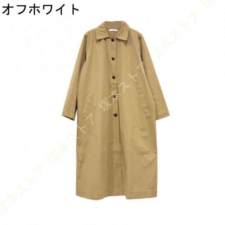 初秋アウター ステンカラーコート 高密度コットン バイオストーンウォッシュ 軽めアウター ロング丈 レディース 綺麗目 通勤 裏なし ジャケット RINEN｜30⁄1高密度 ウェザー ステンカラー コート r27401-mn - Piu di