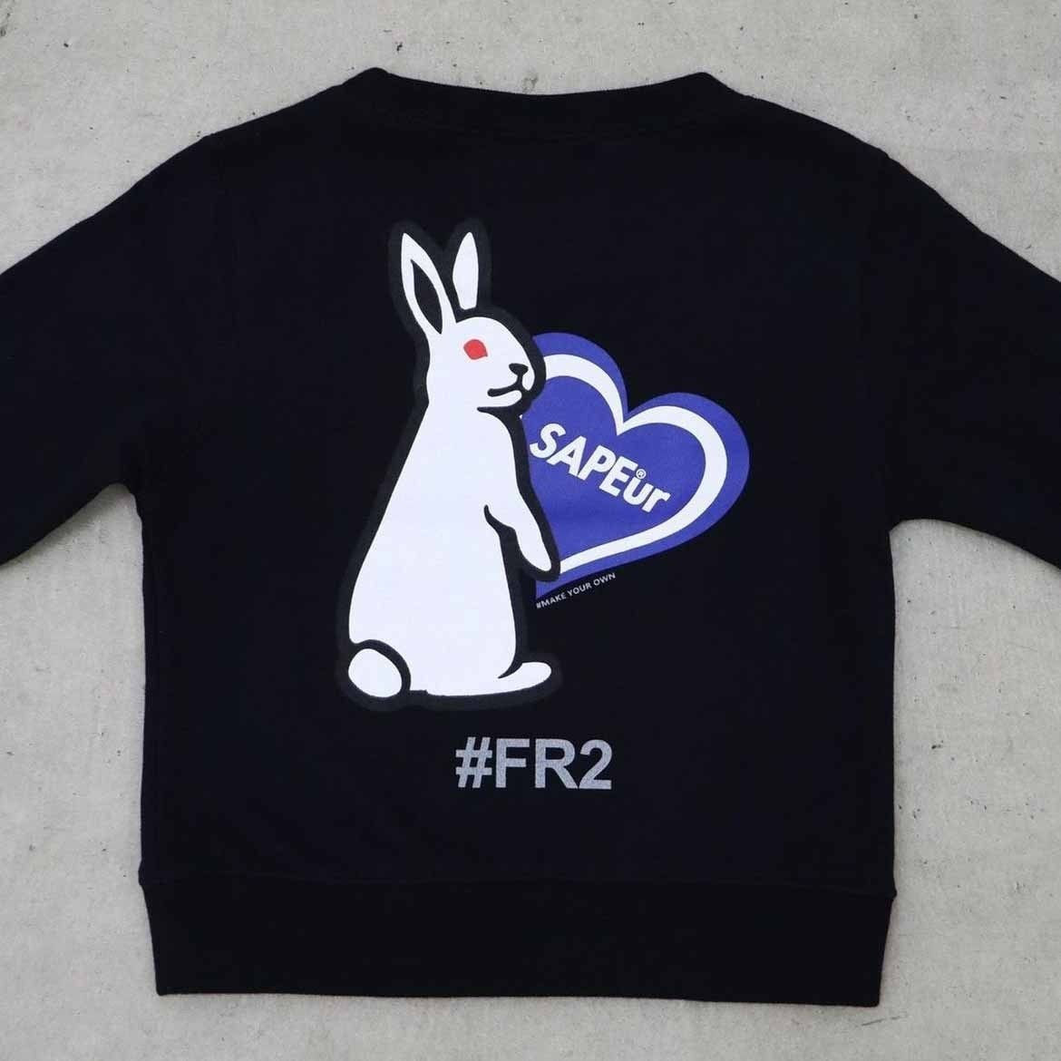 未使用品 100サイズ ブルー SAPEur × FR2 サプール キッズ クルー 