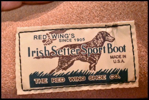 【9E 犬タグ 23年】レッドウィング 8875 アイリッシュセッター 赤茶 7.5E 箱付 良品 旧半円犬タグ 92年9月刻印】レッドウィング 875 アイ