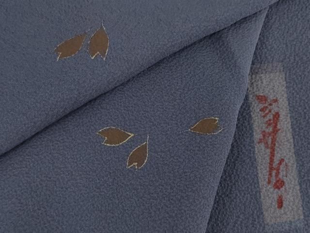 美品未着用 辻村寿三郎落款 絽縮緬 夏着物 正絹“優しい涼味と萩”小紋 K-47 辻村寿三郎落款 正絹 着物“いつの間にか変化する流線”羽織 J-59