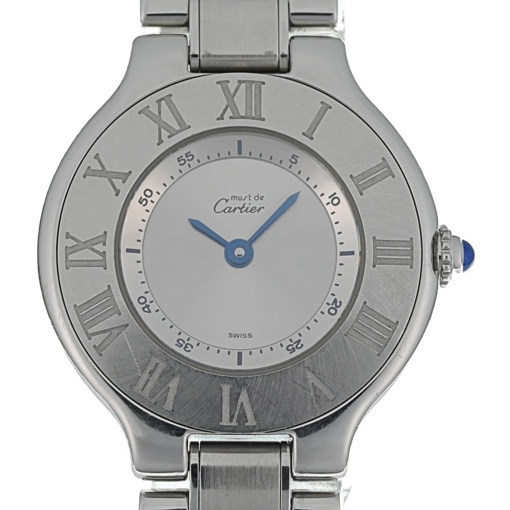 カルティエ CARTIER 1340/W10109T2 マスト21 クォーツ レディース良品 J#133790