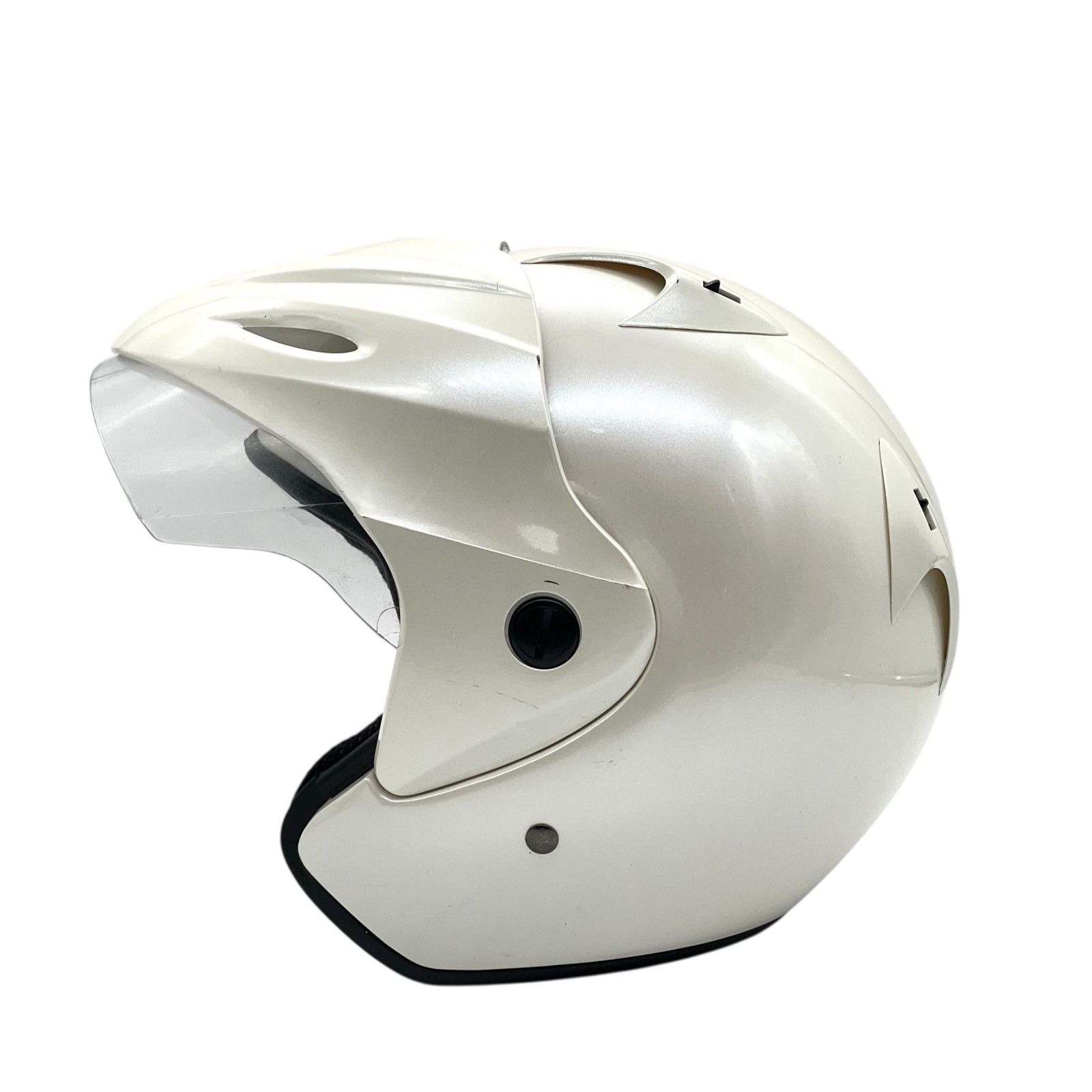 バイザー付き 白