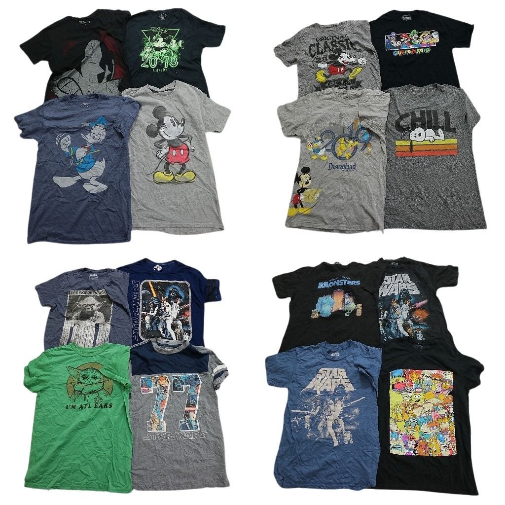 Disney - 古着★スターウォーズ 古着卸 まとめ売り キャラクター 半袖Tシャツ 16枚 (メンズ S