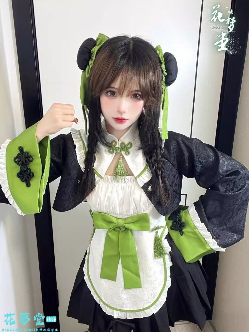 25年 オリジナル 中華風 ロリータ ワンピース フルセット コスプレ ドレス 撮影会 舞台 イベント 花夢堂-277