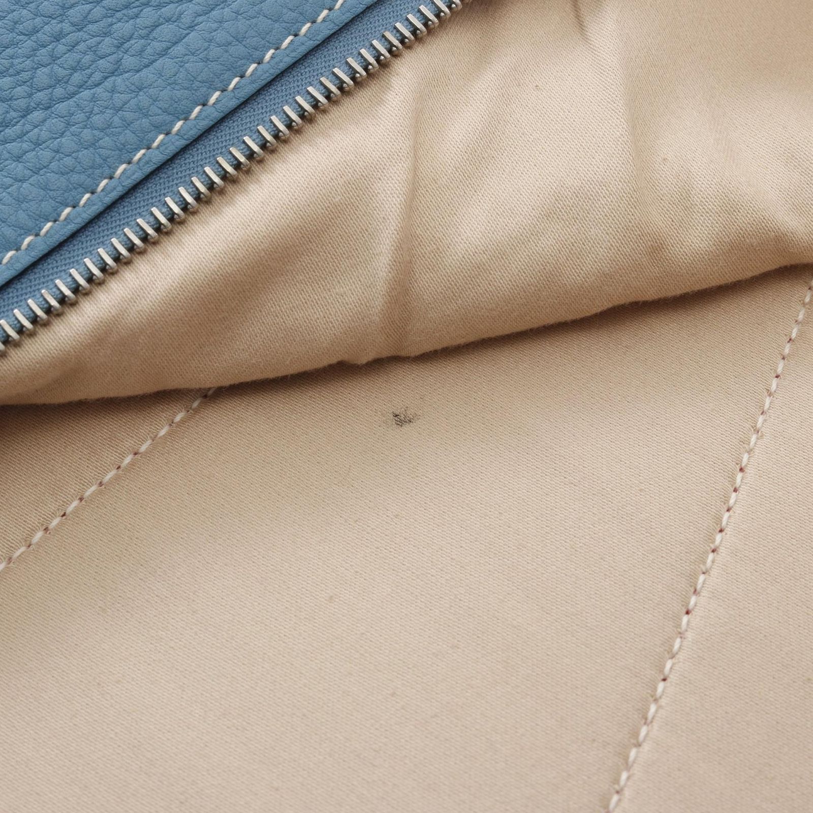 エルメス HERMES ボストンバッグ ヴィクトリア50 ブルージーン レザー 