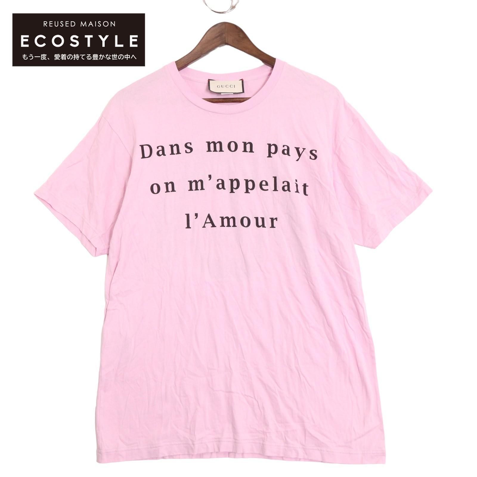 GUCCI グッチ ピンク 539081 バックスカルプリント Tシャツ XXS