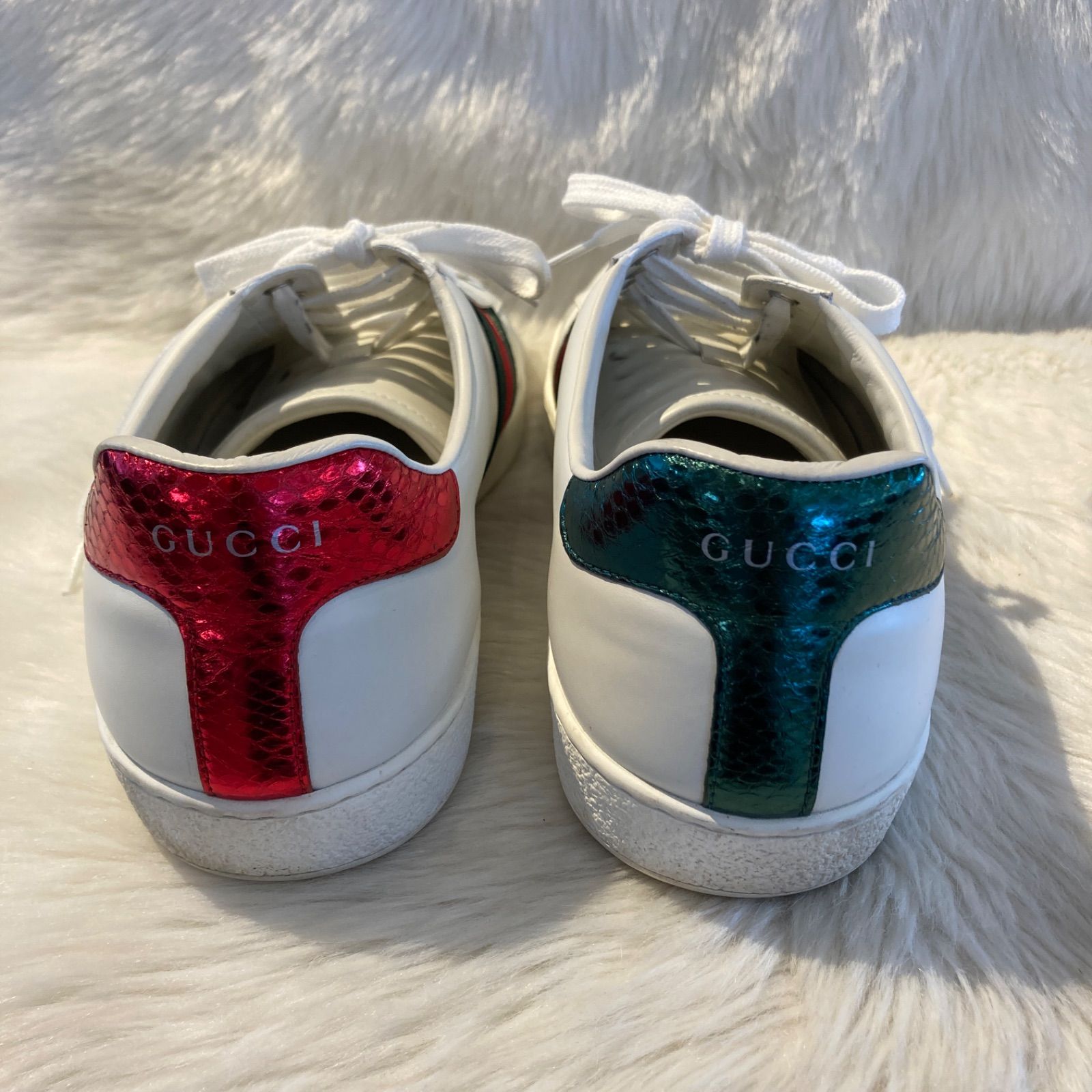 GUCCI グッチ エンブロイダリー スネーク ローカット スニーカー