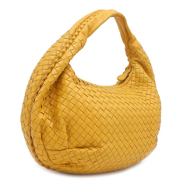 ボッテガヴェネタ BOTTEGA VENETA ハンドバッグ ホーボー レザー イエロー ガンメタル金具 黄色 肩掛け ワンショルダー