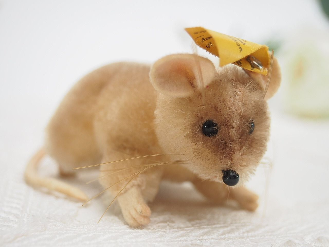 Steiff - シュタイフ★Pieps Mouse 8cm★ネズミのピープス/赤目の鼠/アルビノ Steiff - シュタイフ☆Pieps Mouse 8cm☆ネズミのピープス/赤目