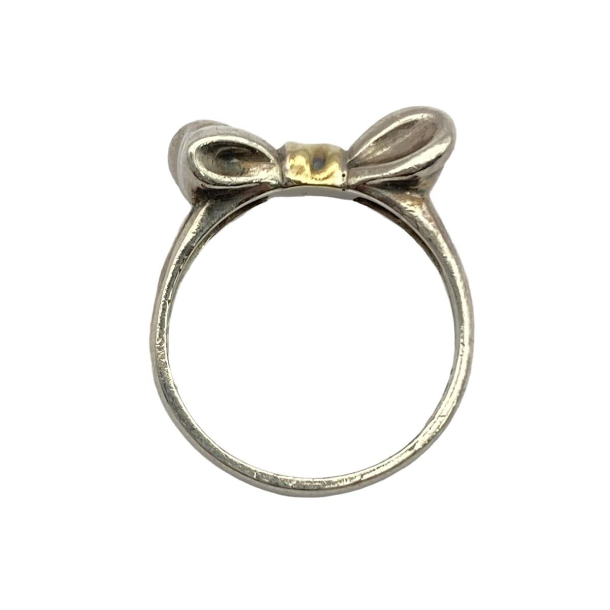 TIFFANY&Co.(ティファニー) リング美品 - K18YG×シルバー リボン TIFFANY&Co.(ティファニー) リング美品 - K18YG×シルバー リボン