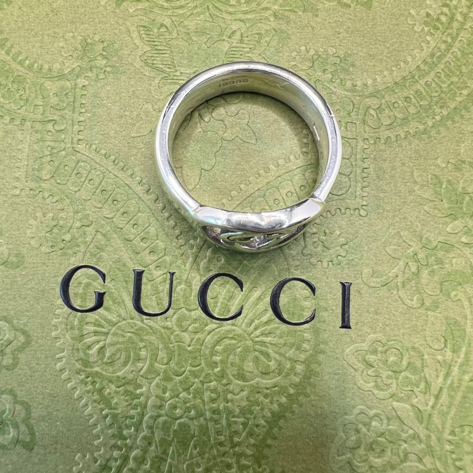 GUCCI グッチ インターロッキング リング GG 18号 箱付き GUCCI