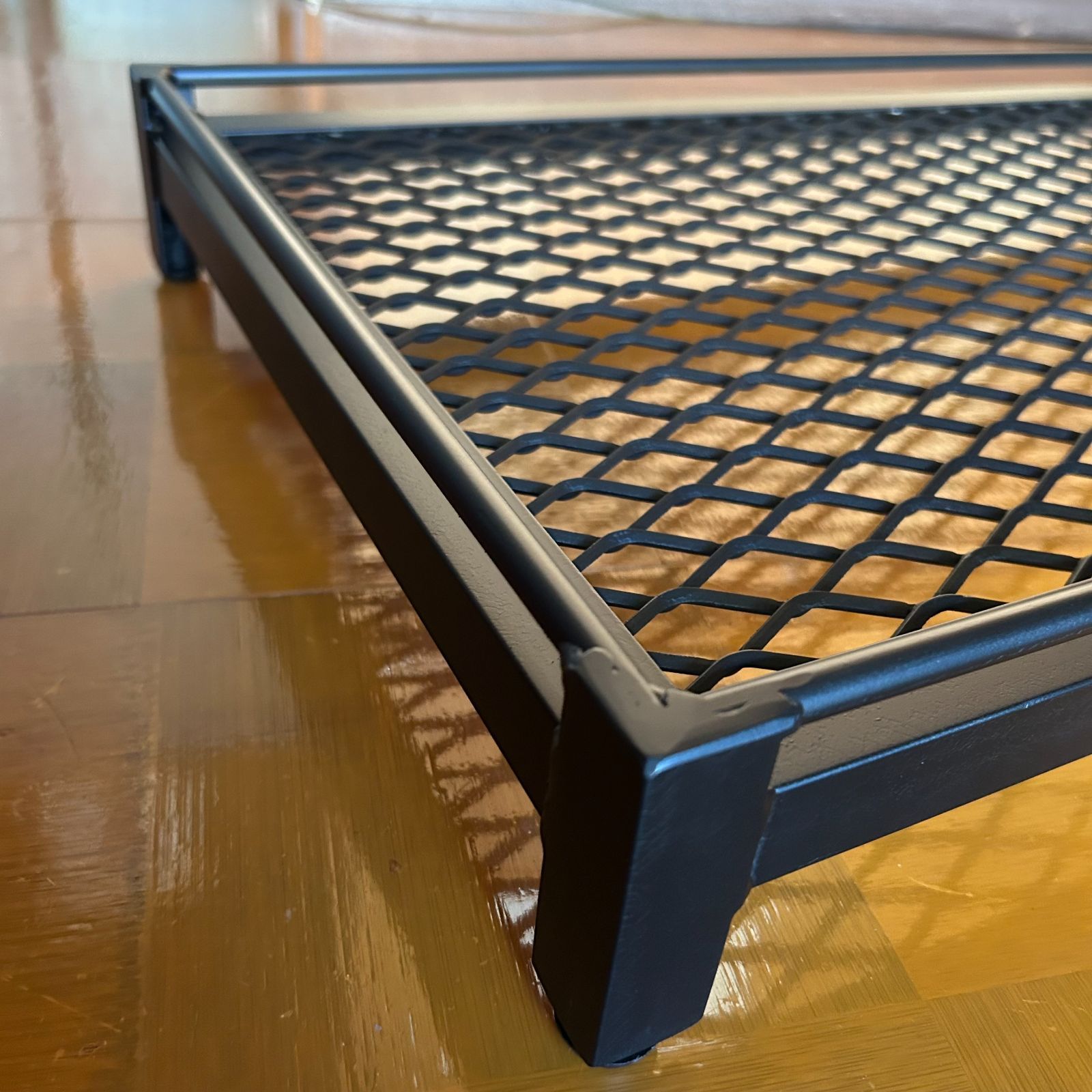 黒色 1000×400 メッシュプランターラック 植物棚 アイアン家具 大型