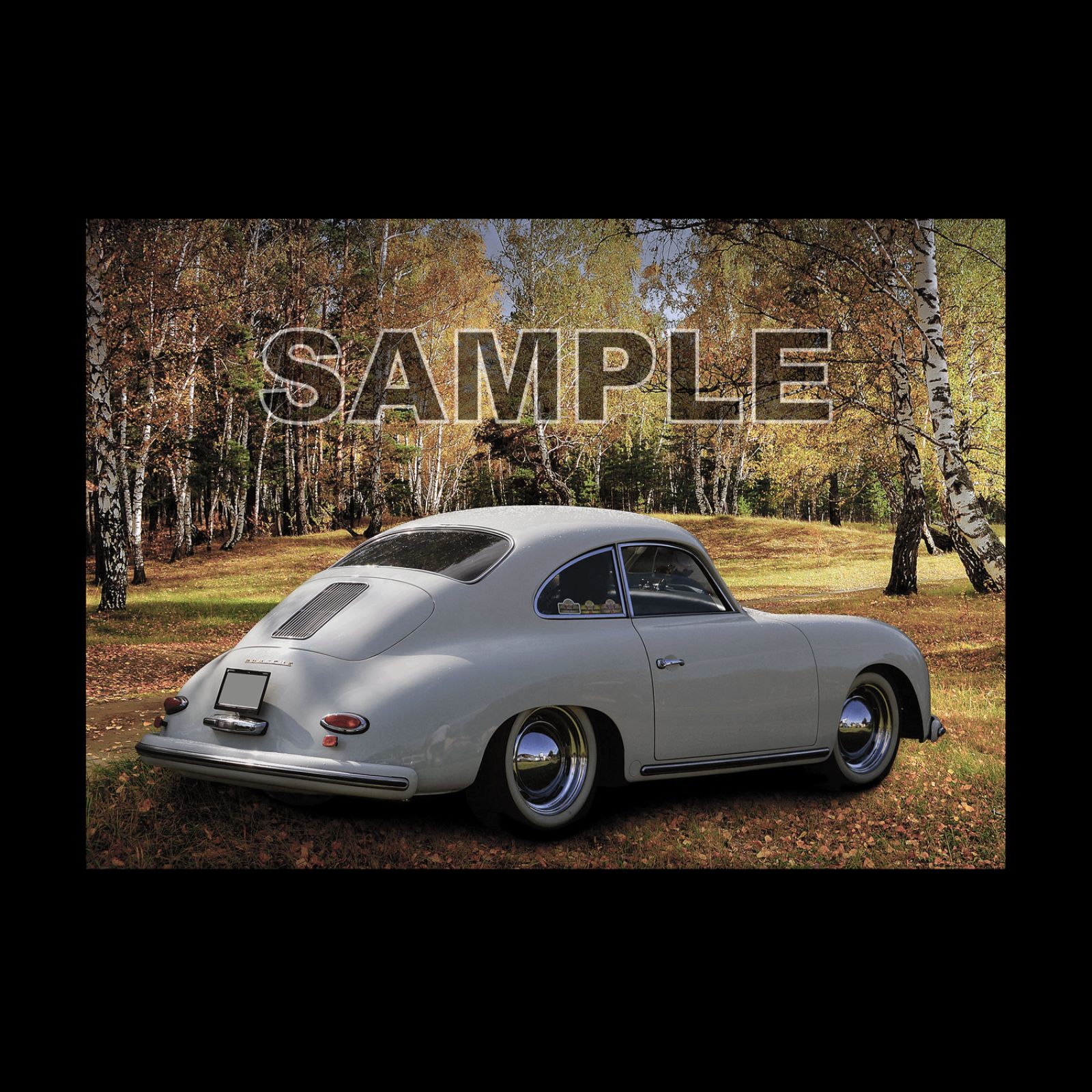 PORSCHE356A coup ポルシェ 設計図 製図 図面 プリントポスター PORSCHE356A coup ポルシェ 設計図 製図 図面 プリントポスター