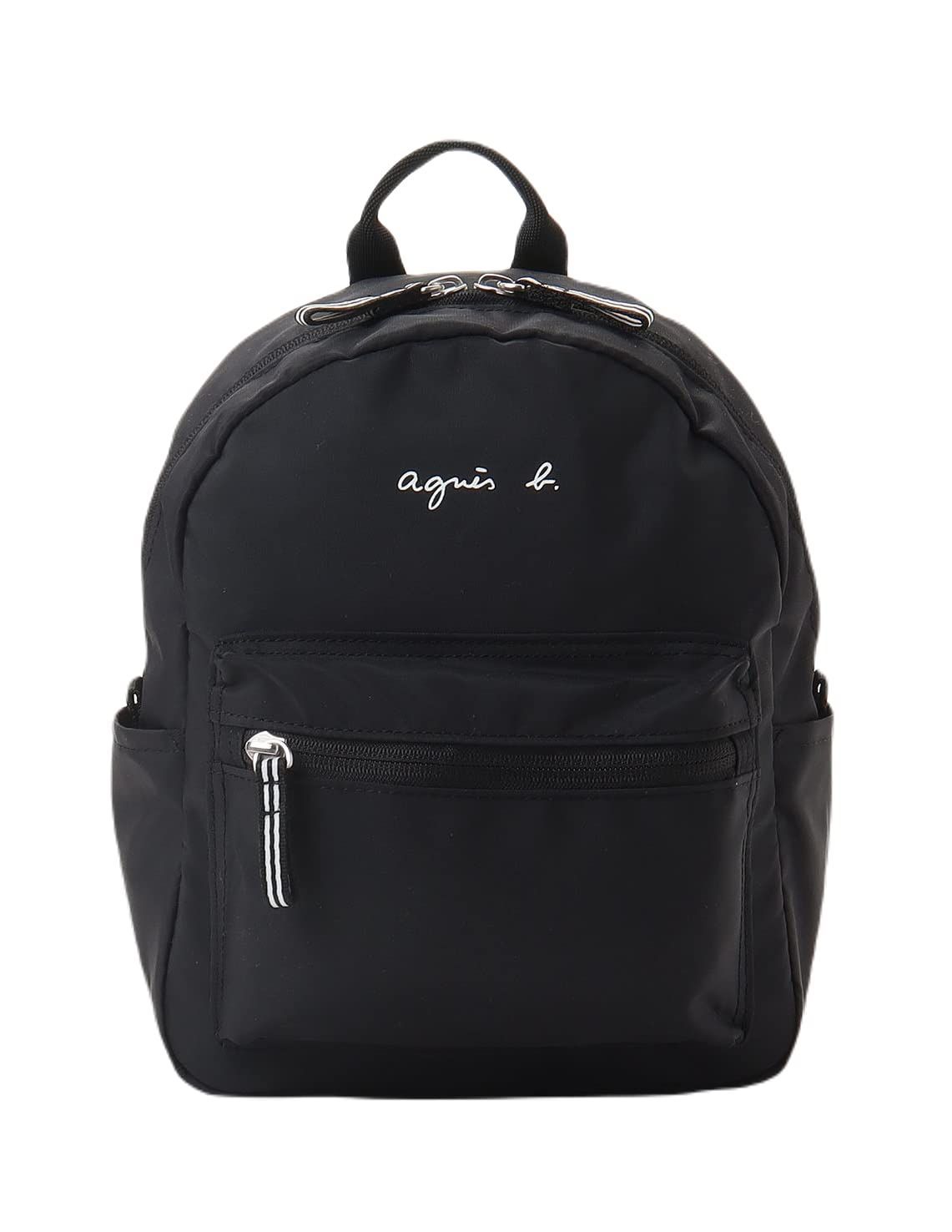 Free Size_ブラック アニエスべー キッズ ミニ リュックサックAC12 E BAG ロゴ Free ブラック