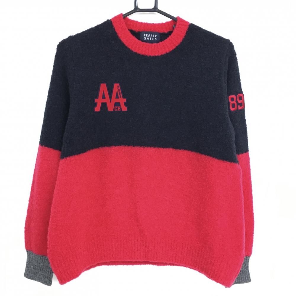 SALE価格【新品】パーリーゲイツ セーター ダークネイビー×ピンク