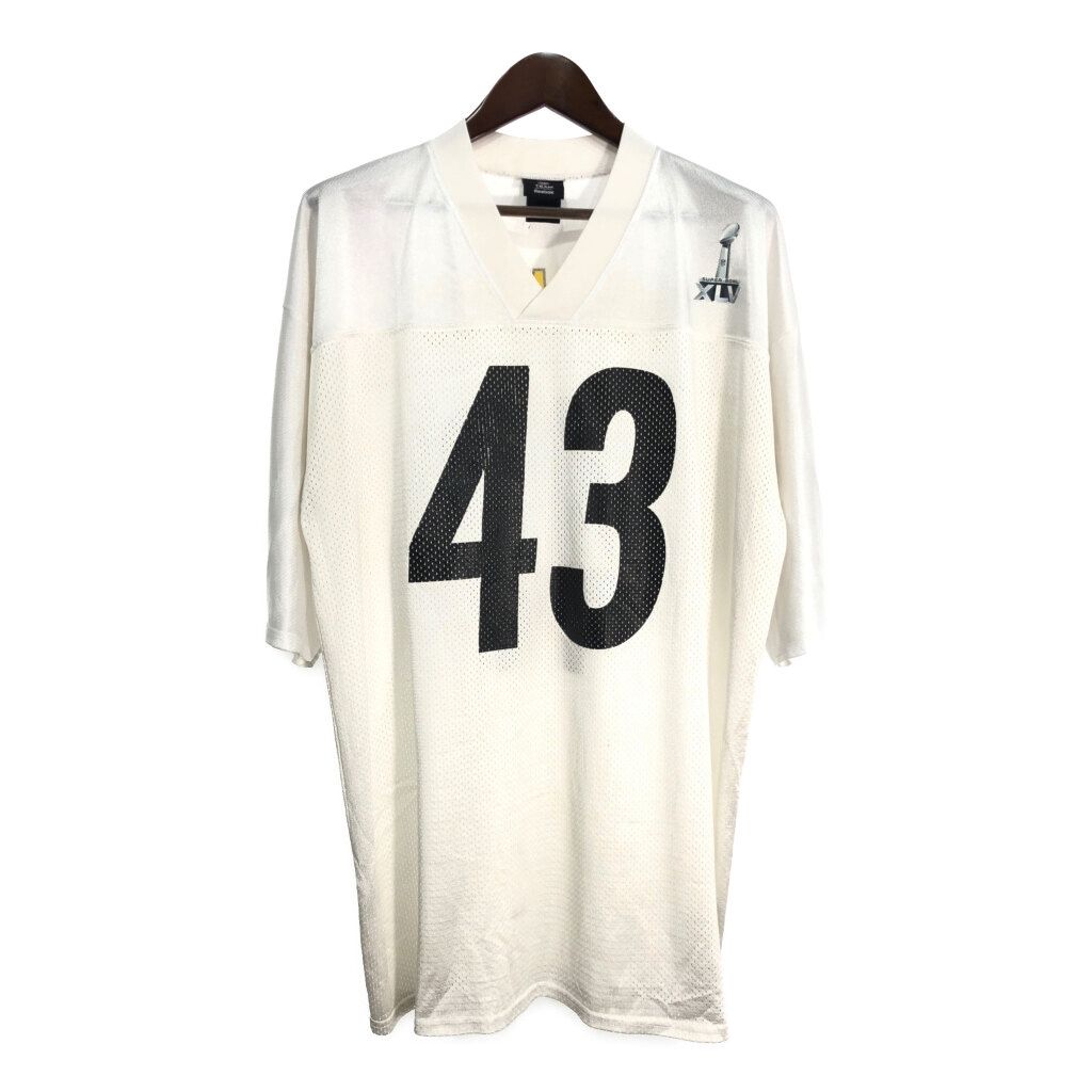 Reebok リーボック NFL ピッツバーグ・スティーラーズ ユニフォーム ゲームシャツ プロチーム ホワイト(メンズ XL) 古着 T6779