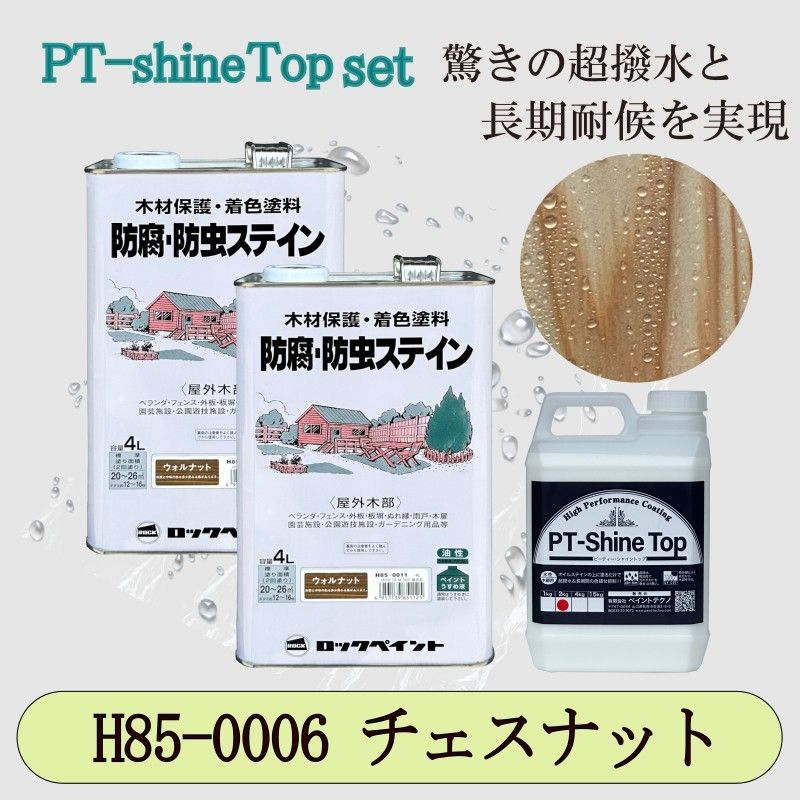 ナフタデコールチェスナットと PT-Shine Topのお得なセット4Lx2＋2kg