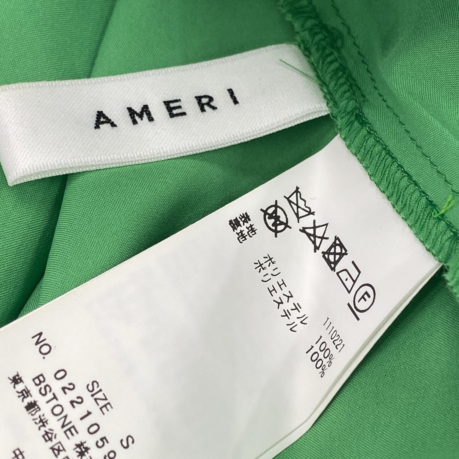 AMERI BACK SIDE OPEN CURTAIN DRESS S グリーン - メルカリ