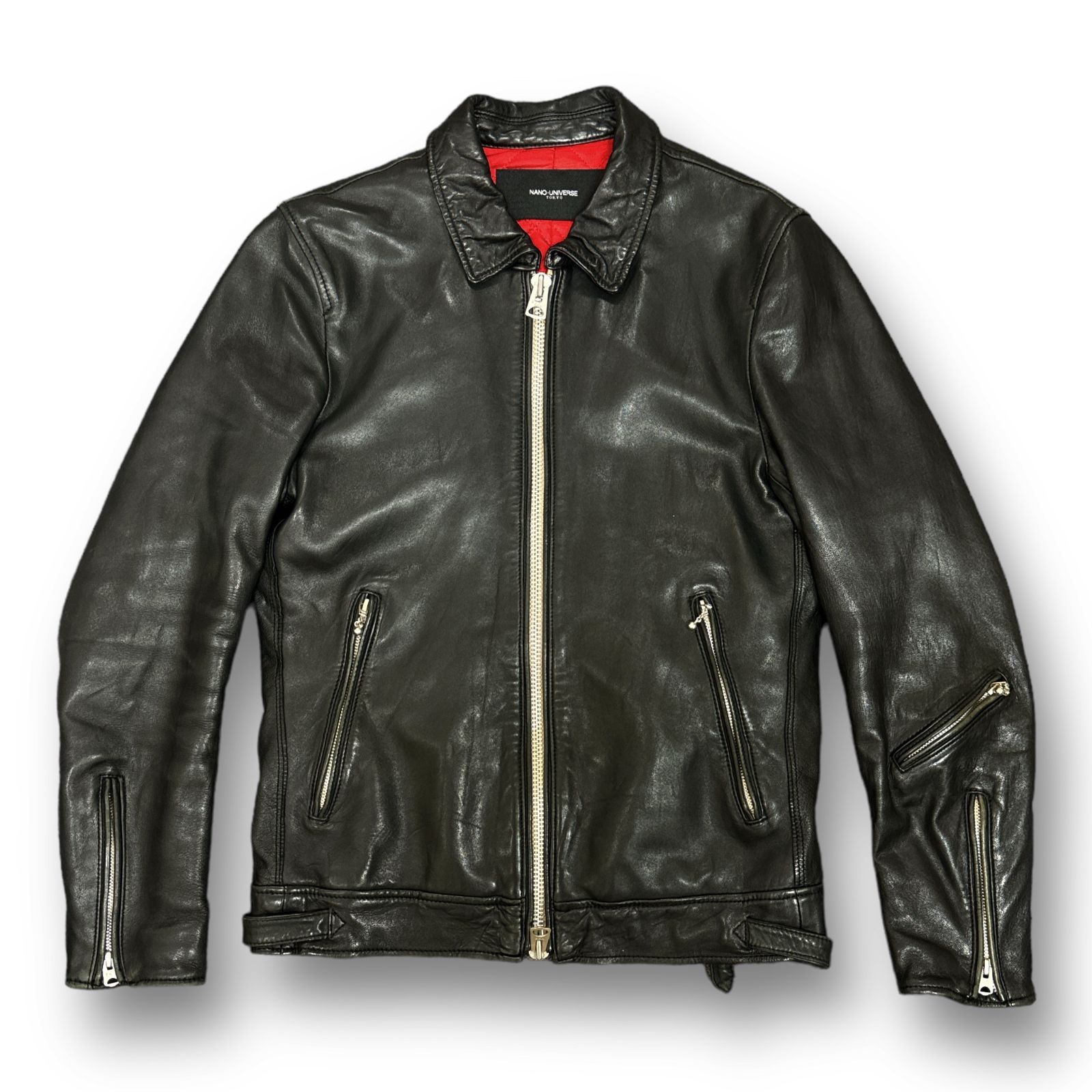 NANO UNIVERSE SHEEP LEATHER SINGLE RIDERS シープレザー シングル
