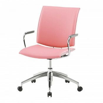 藤沢工業 TOKIO ミーティングチェア FMP-5AL-S パステルピンク レザー