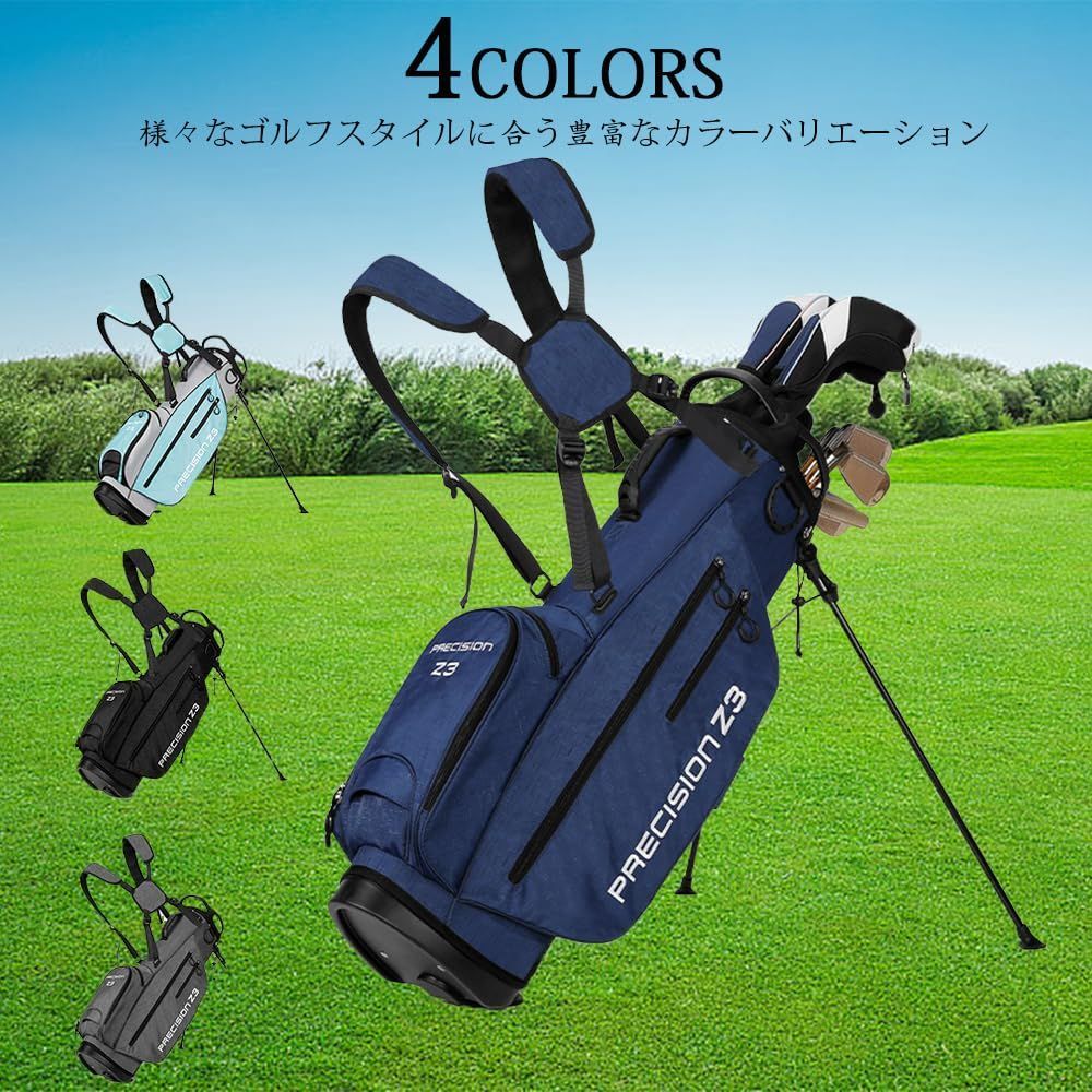 12本収納 5分割 フードあり セルフスタンド ゴルフバッグ ゴルフ
