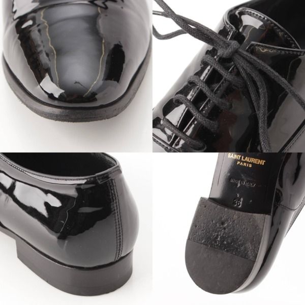 サンローラン パリ パテント レースアップシューズ 362005 BLACK36 SAINT LAURENT - サンローラン パリ パテント レースアップ