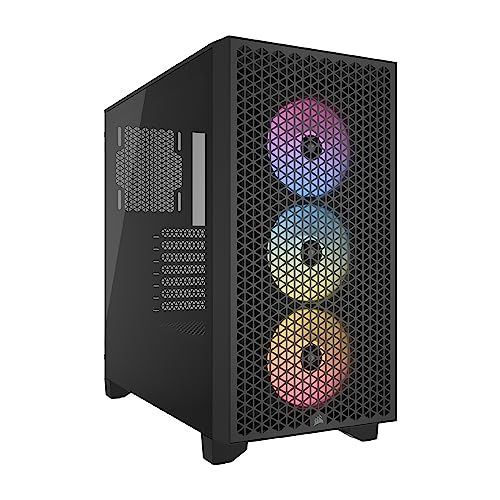 ブラック_RGB付きファン付き CORSAIR 3000D RGB TG AIRFLOW Black