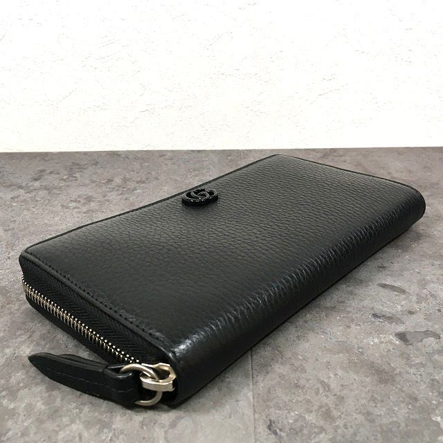 338 送料込み！ 極美品 GUCCI ジップウォレット 456117 ブラック  