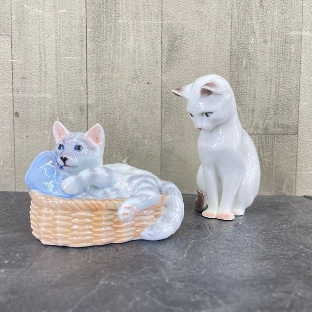 【安心売買】ロイヤルコペンハーゲン　置物　猫　シャム猫　フィギュリン　陶器 ロイヤルコペンハーゲン