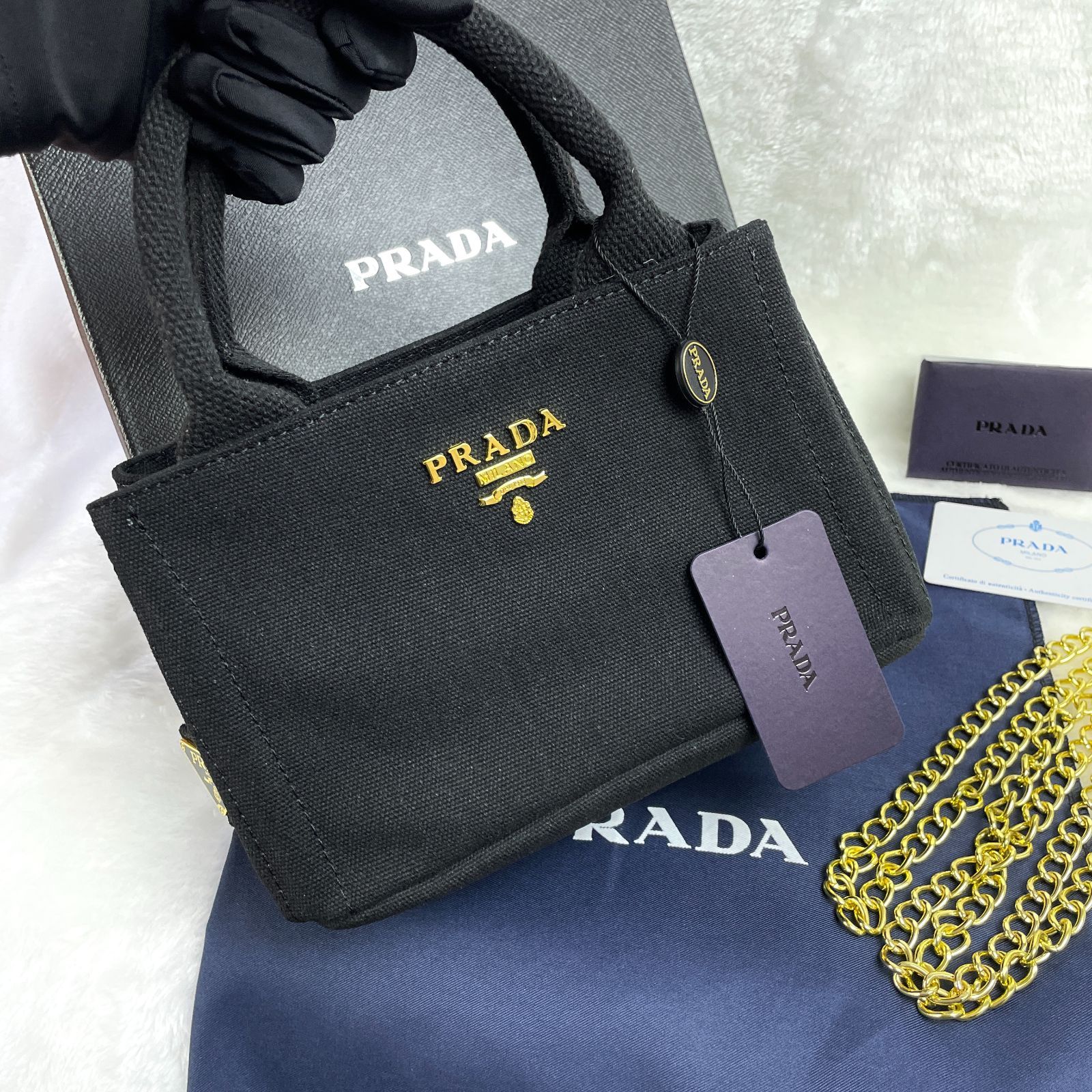 PRADA プラダ ミニカナパ トートバッグ ショルダーバッグ 2way - メルカリ